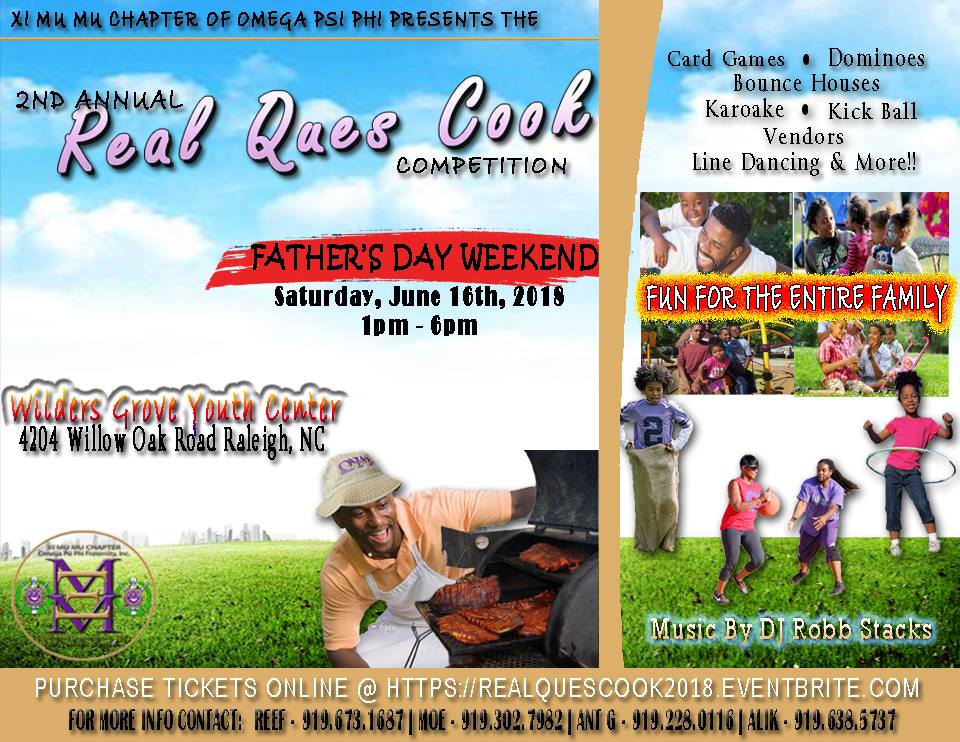 Time to get READY for the 2018 BBQ Season!

The 2018 Real Ques Cook Competition is a community event featuring 10 Competition BBQ Teams who are showcasing their culinary skills!!

It’s Father’s…